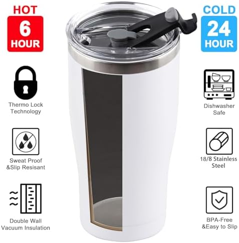 8 Pack 30oz Reusable Stainless Steel Tumblers with Lid