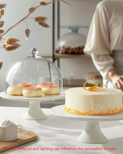 Kootek White Cake Stand 10x10 Inches Porcelain