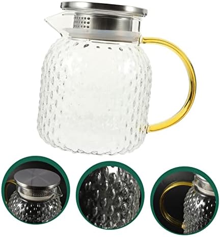 1000ml Glass Cold Water Bottle with Leakproof Lid