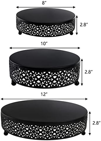 Hedume Set of 3 Black Cake Stands