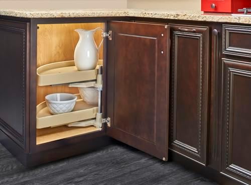 Rev-A-Shelf 39 in Polymer Two-Tier Lazy Susan Almond