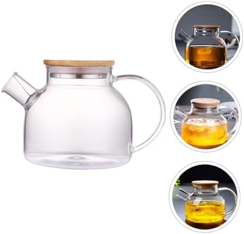 Glass Water Pitcher with Large Capacity and Easy Lid
