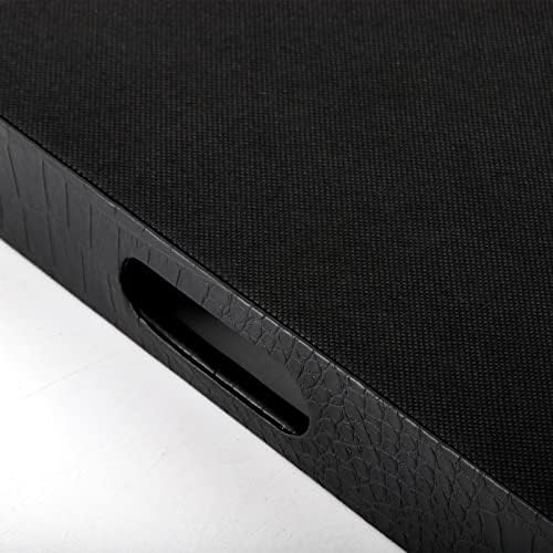 Lyellfe Black Serving Tray with Handles