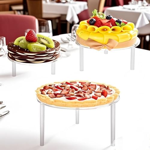 HESIN 3 Tier Acrylic Cake Display Stand Set