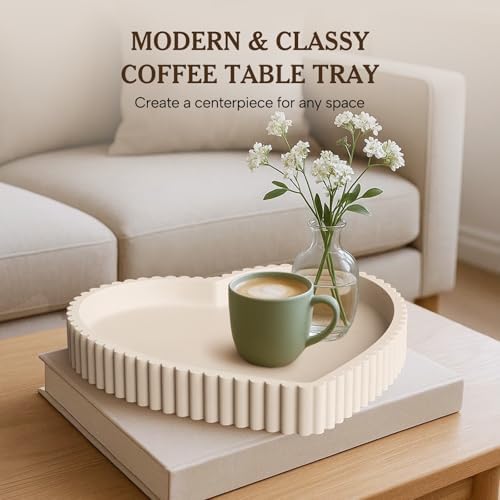 Heart Shape Concrete Coffee Table Tray