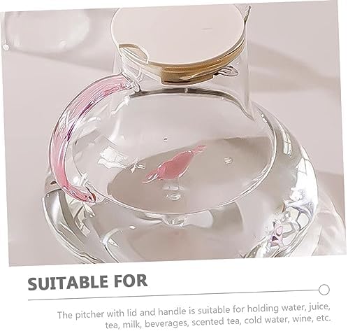 STOBAZA Large Capacity Glass Water Jug for Hot and Cold Beverages