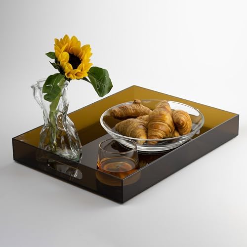 Large Acrylic Serving Tray with Handles for Bar Kitchen Party