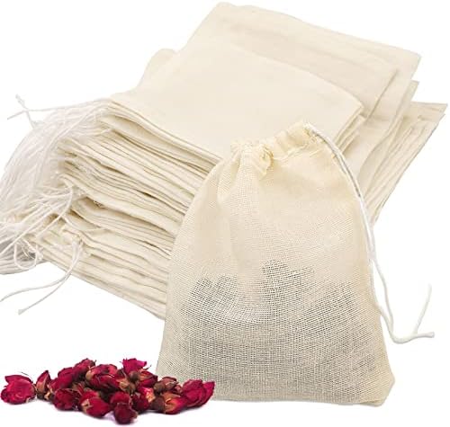 30 Pcs Spice Bags for Cooking Reusable Drawstring Cheesecloth Containers