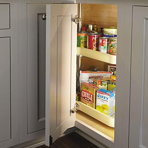 Rev-A-Shelf 28-Inch Almond Polymer 2-Shelf Adjustable Lazy Susans