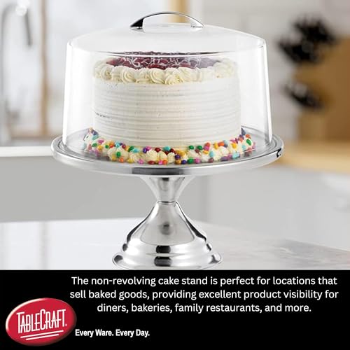 Tablecraft Clear Acrylic Cake Stand with Dome Cover