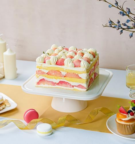 White 10-Inch Square Cake Stand 5-in-1 Multi-Purpose Use
