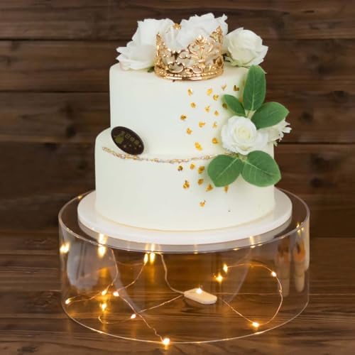 Efavormart 14 Inch Round Clear Acrylic Cake Stand