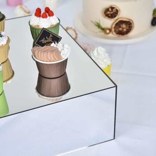 Efavormart 14x14 Silver Acrylic Cake Box Stand