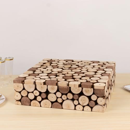 Efavormart Natural Wooden Cake Stand 18x18