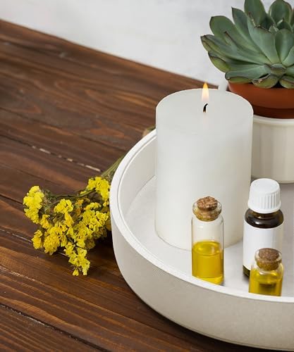 126 Inch Round Serving Tray with Anti Slip Base
