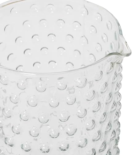 Creative Co Op Hand Blown Glass Hobnail Pitcher Clear