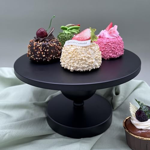 Set of 7 Black Metal Cake Stands for Parties and Events