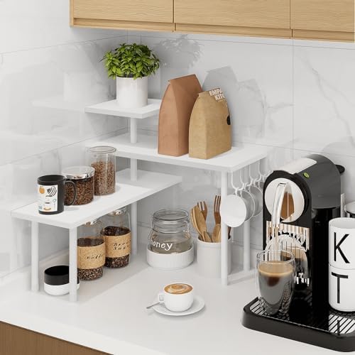 Homode 3 Tier Corner Shelf Organizer White