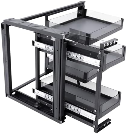 14 Inch Blind Corner Two Tier Cabinet Pull Out Organizer