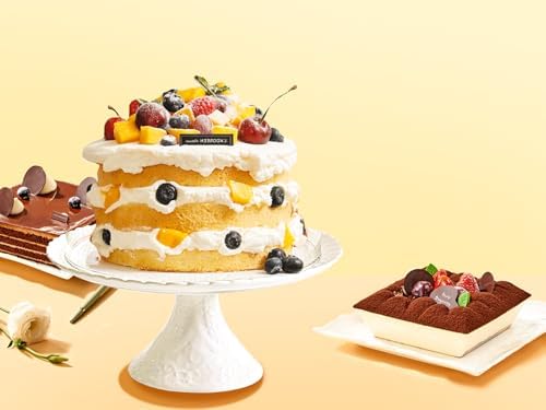 Jusalpha 12 Inches White Porcelain Cake Stand