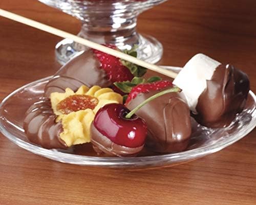 Nostalgia 3 Tier Electric Chocolate Fondue Fountain Machine - 8 Ounce Brown