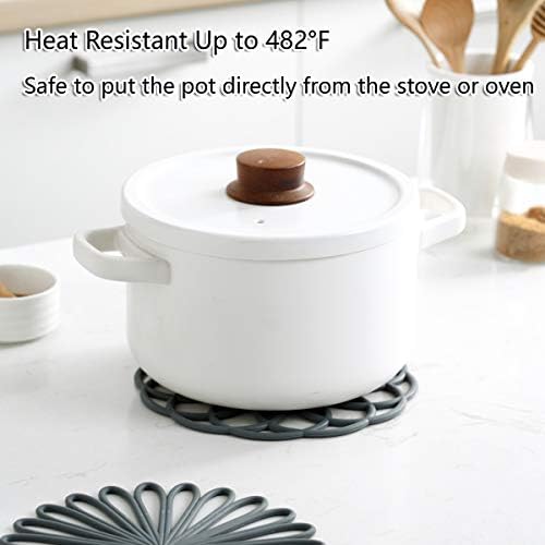 Set of 3 Turquoise Silicone Trivets - Heat Resistant and Non-Slip Kitchen Mats