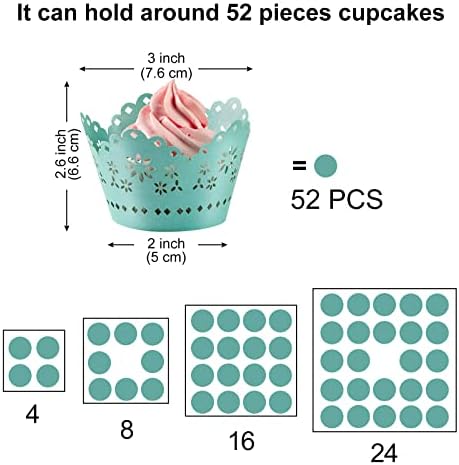 CECOLIC 4 Tier Acrylic Cupcake Stand for Events
