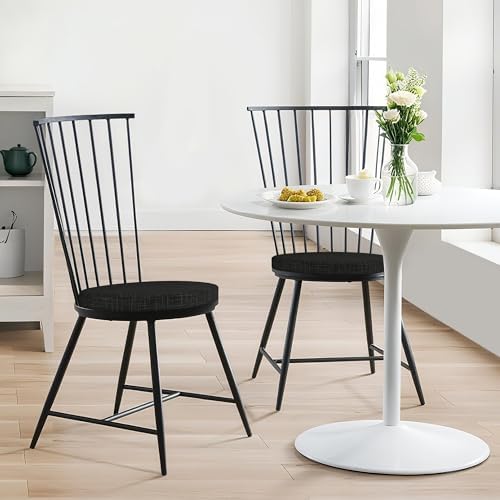 Tromlycs Round Chair Cushion 16 Inch Black
