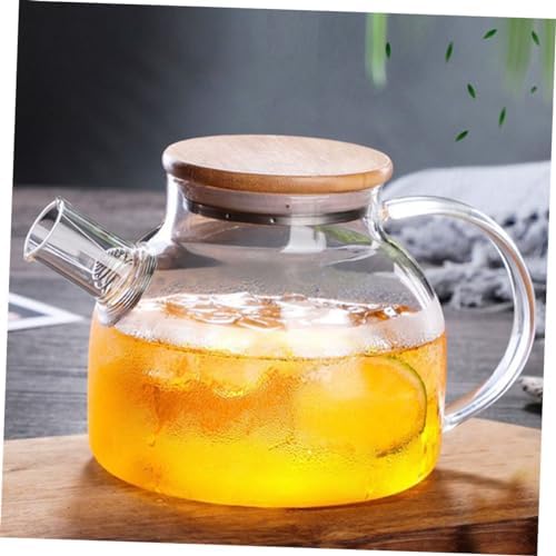 Glass Water Pitcher with Large Capacity and Easy Lid