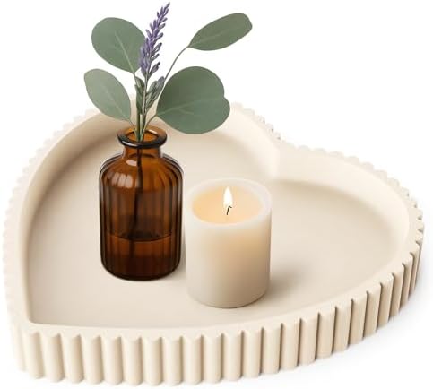 Heart Shape Concrete Coffee Table Tray