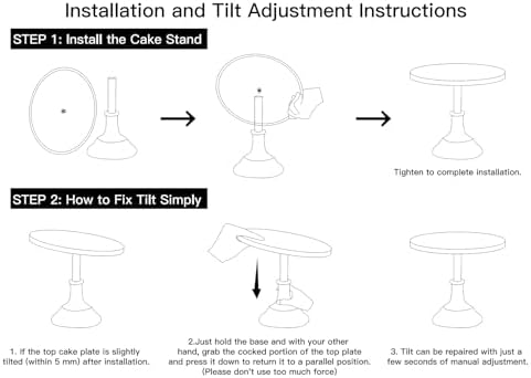 HBlife 3-Piece Gold Cake Stand Set 81012 Plates