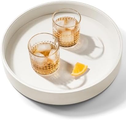 126 Inch Round Serving Tray with Anti Slip Base