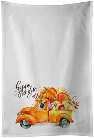 Carolines Treasures Fall Harvest Fawn French Bulldog Kitchen Towel Set of 2