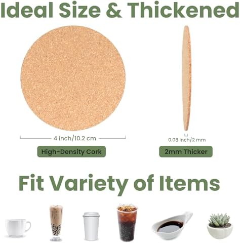 36 Pcs 2mm Thick Self-Adhesive Cork Sheets