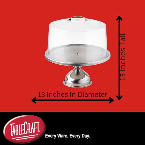 Tablecraft Clear Acrylic Cake Stand with Dome Cover