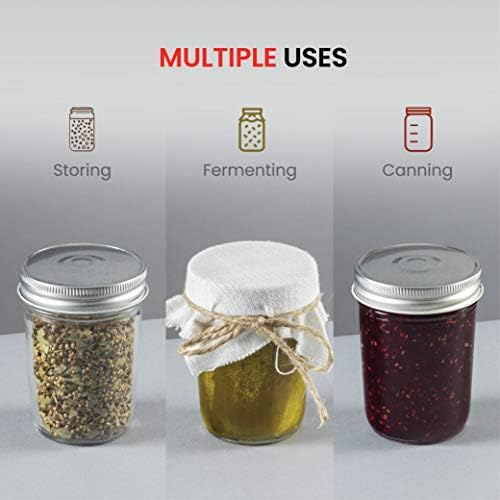 Paksh Novelty Food Storage Container Glass Jars with Airtight Lids 10 Pack