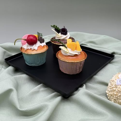 Set of 7 Black Metal Cake Stands for Parties and Events