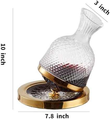 Kmelep Red Wine Decanter with 360 Rotation