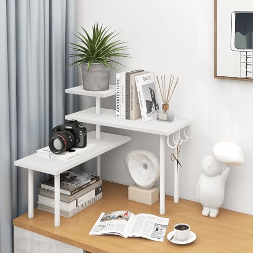 Homode 3 Tier Corner Shelf Organizer White