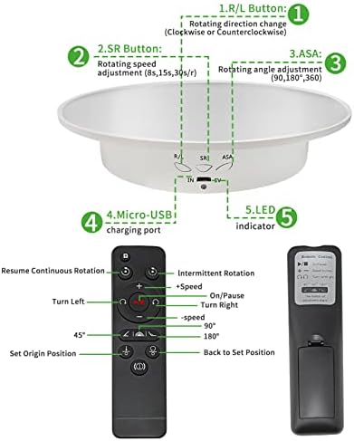 Motorized Rotating Display Stand with Mirror Cover