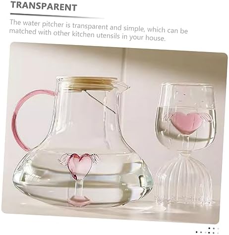 STOBAZA Large Capacity Glass Water Jug for Hot and Cold Beverages