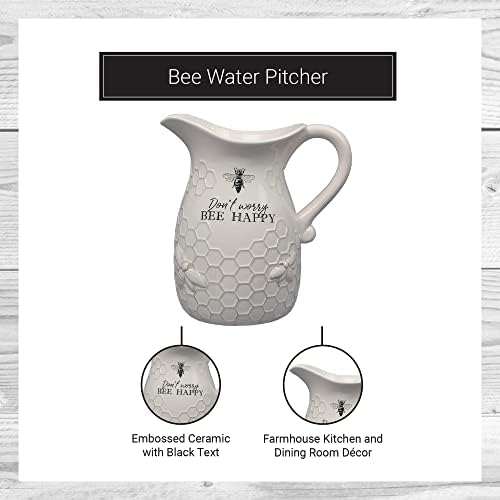 Youngs Inc Ceramic Water Pitcher - 9x9x10 Serving Jug