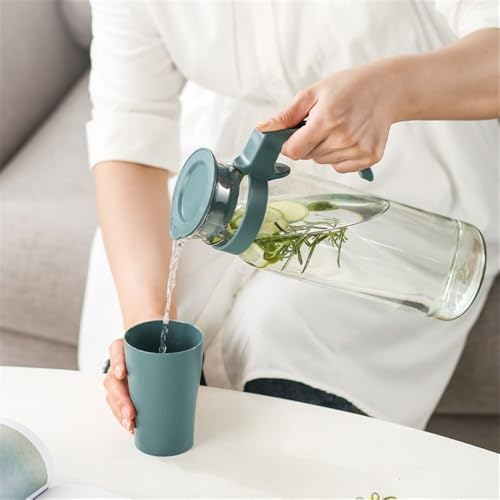 Cold Kettle Glass Water Jug with Lid and Handle