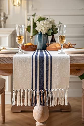 Boho Table Runner for Modern Farmhouse Decor 13x72 Inch