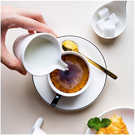 Ceramic Milk Frother Pitcher Set for Coffee and Tea