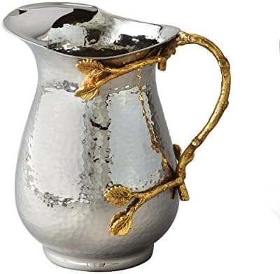 Golden Vine Stainless Steel Pitcher in Silver and Gold