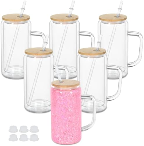 16 Oz Snow Globe Tumbler With Handle 6 Pack 1