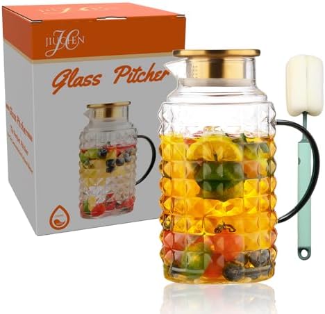 Borosilicate Glass Pitcher With Lid - 68oz