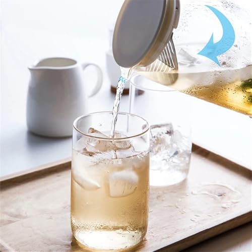 Cold Kettle Heat Resistant Glass Water Pitcher 12L White