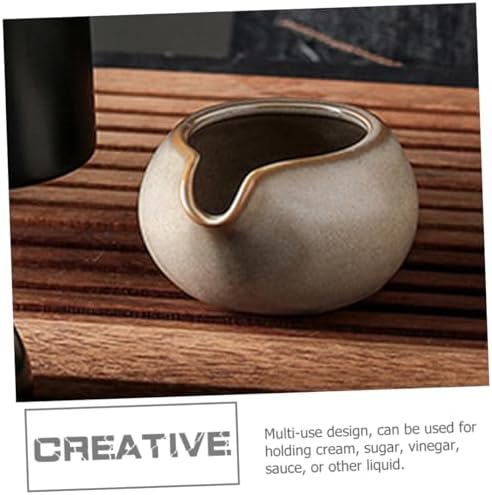 STOBAZA 2pcs Ceramic Milk Jars for Coffee Creamers and Syrup